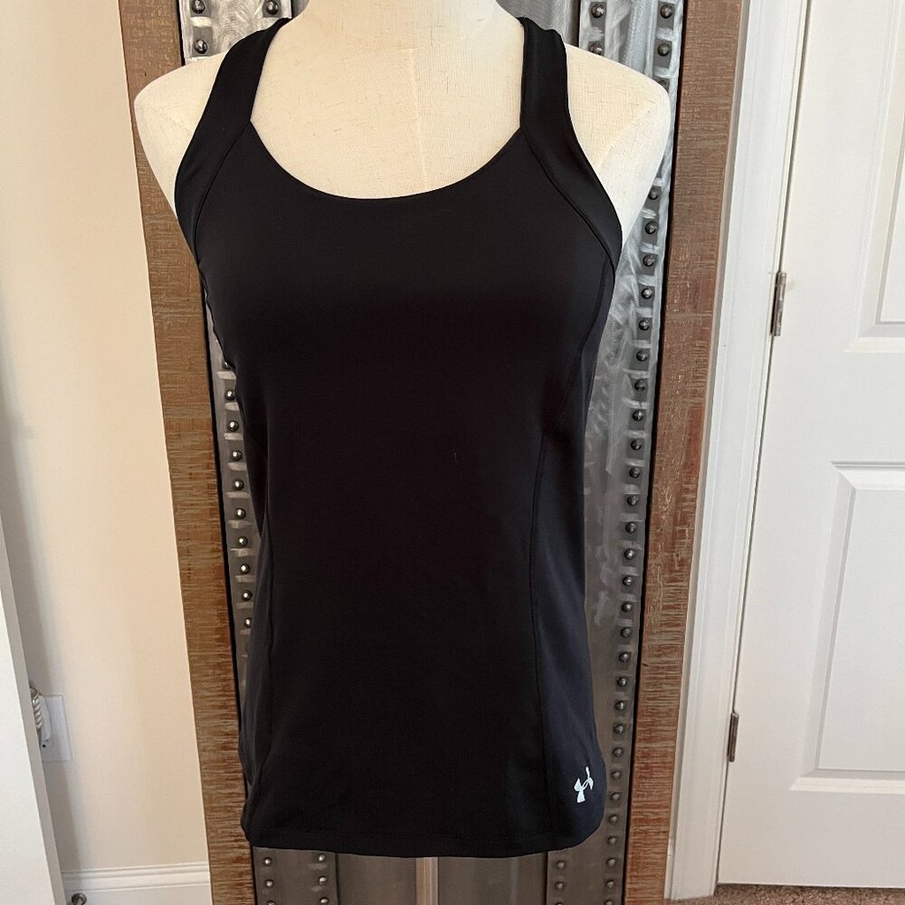 Under Armour Women’s Performance HeatGear Black Fitted Tank - Size M